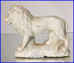 Early Rare Antique 19th C Staffordshire Lion Exotic Animal Porcelain Figurine