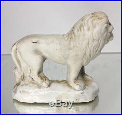 Early Rare Antique 19th C Staffordshire Lion Exotic Animal Porcelain Figurine