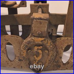Early Rare Antique Cast Iron Balance Scale 17 Long Heavy Design Marked 5Kg