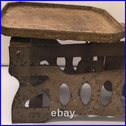 Early Rare Antique Cast Iron Balance Scale 17 Long Heavy Design Marked 5Kg