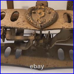Early Rare Antique Cast Iron Balance Scale 17 Long Heavy Design Marked 5Kg
