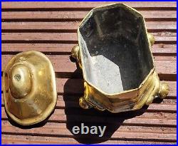 Early Rare Antique English Georgian Brass Tobacco Box
