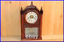 Early Rare Antique Roswell Kimberly Mantle Clock Ansonia Serviced & Running