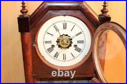 Early Rare Antique Roswell Kimberly Mantle Clock Ansonia Serviced & Running