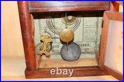 Early Rare Antique Roswell Kimberly Mantle Clock Ansonia Serviced & Running