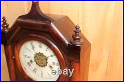 Early Rare Antique Roswell Kimberly Mantle Clock Ansonia Serviced & Running