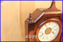 Early Rare Antique Roswell Kimberly Mantle Clock Ansonia Serviced & Running