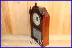Early Rare Antique Roswell Kimberly Mantle Clock Ansonia Serviced & Running