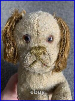 Early Rare Antique Vintage Mohair Schuco Yes No Straw Filled Dog 1920s 7 No Res