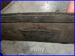 Early Rare Antique Vtg Heavy Leather Automobile Truck License Plate Holder