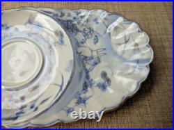 Early Rare Blue & White Chinese Tennis Set with 6 Character Mark Painted Rabbits