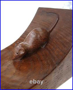 Early Rare Desirable Robert Mouseman Thompson Yorkshire Oak Bookends c. 1940s