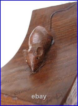 Early Rare Desirable Robert Mouseman Thompson Yorkshire Oak Bookends c. 1940s