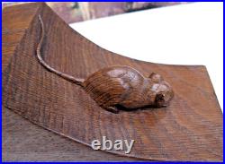 Early Rare Desirable Robert Mouseman Thompson Yorkshire Oak Bookends c. 1940s