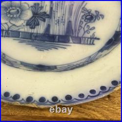 Early Rare English Delftware mid 18th English Plate, Bristol factory, c. 1760 9