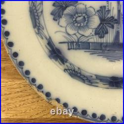 Early Rare English Delftware mid 18th English Plate, Bristol factory, c. 1760 9