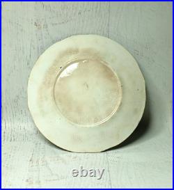 Early Rare Original Antique Majolica Pottery Cycle Bicycle Cyclist Platter Plate