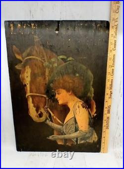 Early Rare Original Antique Wooden Lashs Bitters Bottle Advertising Sign Display