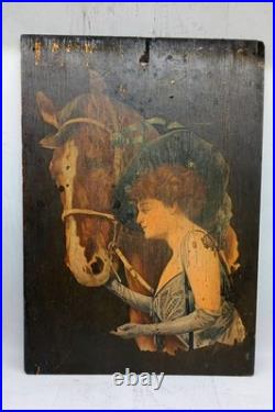 Early Rare Original Antique Wooden Lashs Bitters Bottle Advertising Sign Display