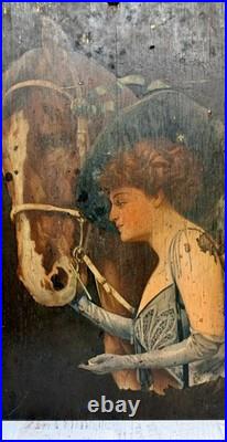 Early Rare Original Antique Wooden Lashs Bitters Bottle Advertising Sign Display