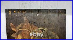 Early Rare Original Antique Wooden Lashs Bitters Bottle Advertising Sign Display