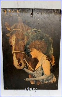 Early Rare Original Antique Wooden Lashs Bitters Bottle Advertising Sign Display