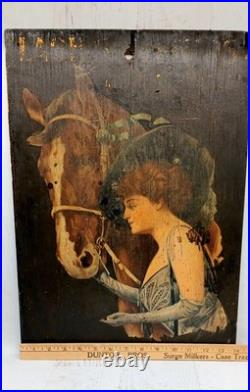 Early Rare Original Antique Wooden Lashs Bitters Bottle Advertising Sign Display