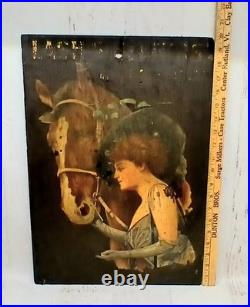 Early Rare Original Antique Wooden Lashs Bitters Bottle Advertising Sign Display