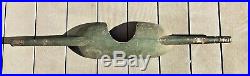 Early Rare Original Carved Wooden Adirondack Camp Guide Boat Yoke Green Paint