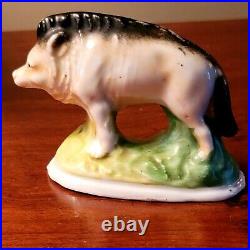 Early Rare Staffordshire Figure Of Boar