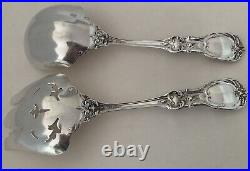Early Rare Sterling Reed Barton Francis 1st Pierced Pie Server & Salad Set 1910