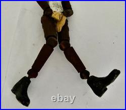 Early Rare Swiss Bucherer Metal Composition Articulated Ball Figure Doll Soccer