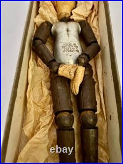 Early Rare Swiss Bucherer Metal Composition Articulated Ball Figure Doll Soccer