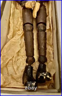 Early Rare Swiss Bucherer Metal Composition Articulated Ball Figure Doll Soccer