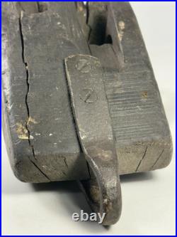 Early Rare Wooden Wedge Nautical Pulley Block Ship Rigging Primitive Antique
