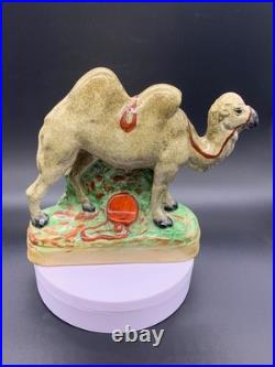 Early Staffordshire Porcelain Bactrian Camel Figure Very Rare