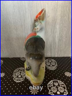 Early Staffordshire Porcelain Elephant Spill Vase Figure Very Rare