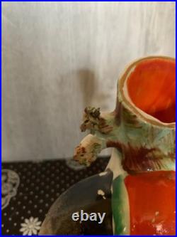 Early Staffordshire Porcelain Elephant Spill Vase Figure Very Rare