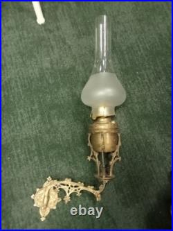 Early Victorian Rare Gothic Church Oil Lamp Sconce c1860/70