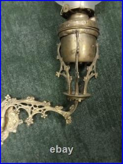 Early Victorian Rare Gothic Church Oil Lamp Sconce c1860/70