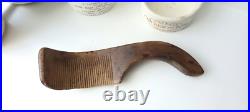 Early Victorian sycamore wood butter curler, rare early 19th century dairy tool