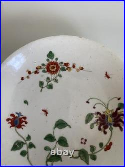 Early Worcester Hibiscus Pattern Tea Bowl & Saucer c1758 Antique Georgian Rare