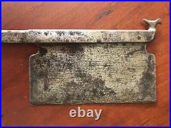 Early Wrought Iron PA Bird Decorated Cleaver -RARE