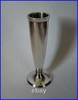 Early & rare Gio Ponti silver plated art-deco vase for Krupp Milano, 1930