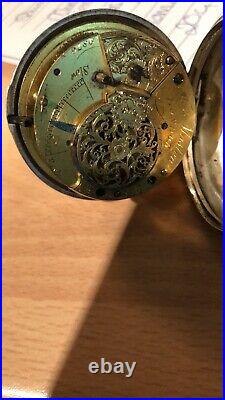 Early rare Verge Fusee Silver Pocket Watch Thomas Maston, London