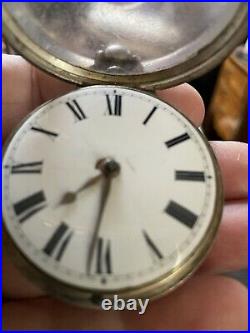 Early rare Verge Fusee Silver Pocket Watch Thomas Maston, London