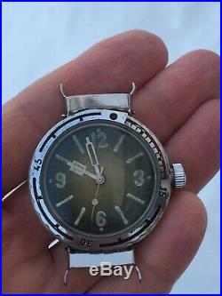 Early rare vintage USSR watch Vostok AMPHIBIAN divers to swing the lugs serviced
