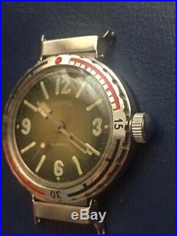 Early rare vintage USSR watch Vostok AMPHIBIAN divers to swing the lugs serviced