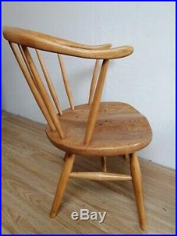 Ercol Early Windsor Low Seated Fireside Chair Cowhorn Rare Restored