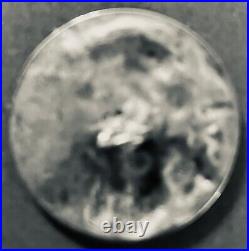 Ex Rare Antique ART NOUVEAU silver Plated Mignon Button, Ça, 1890s/early 1900s